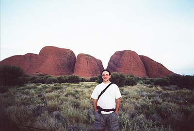 Ethan with Katja Tjuta in the distance