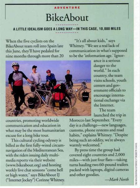 BICYCLING Magazine article